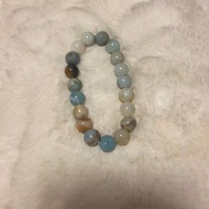Multicolored jade mala bead bracelet